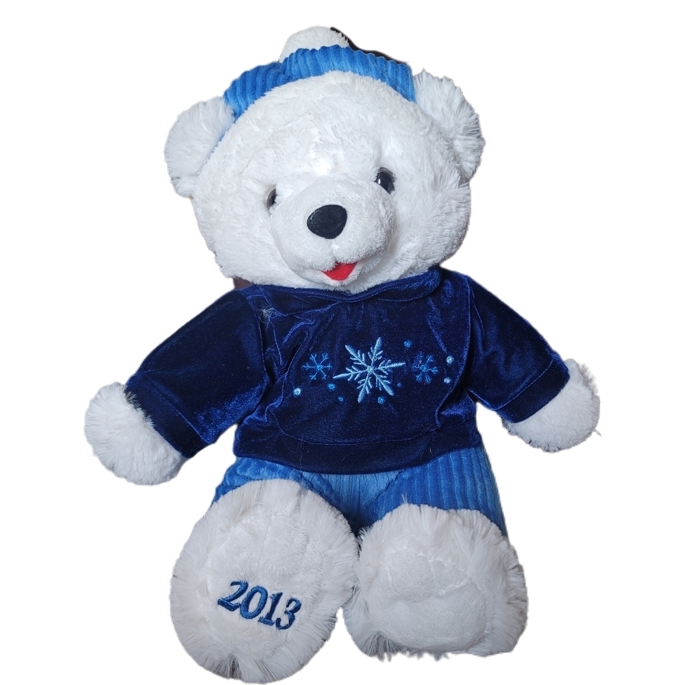 Snowflake Teddy 2013 Plush 23" Christmas Boy TB Trading Co